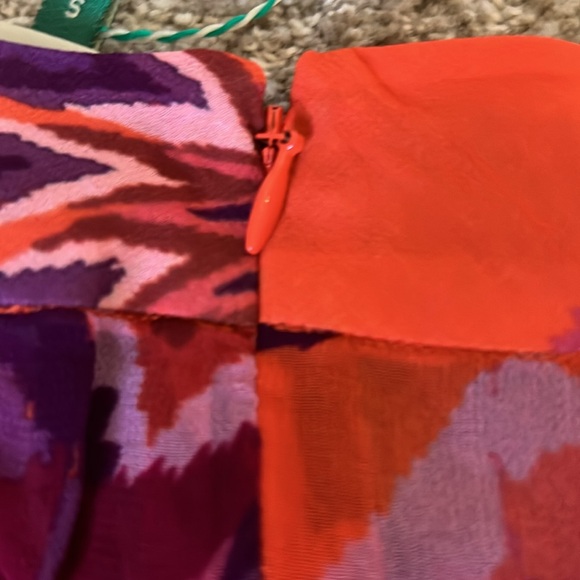 Farm Rio chevron forest orange mini dress NWT $255 - Picture 9 of 15